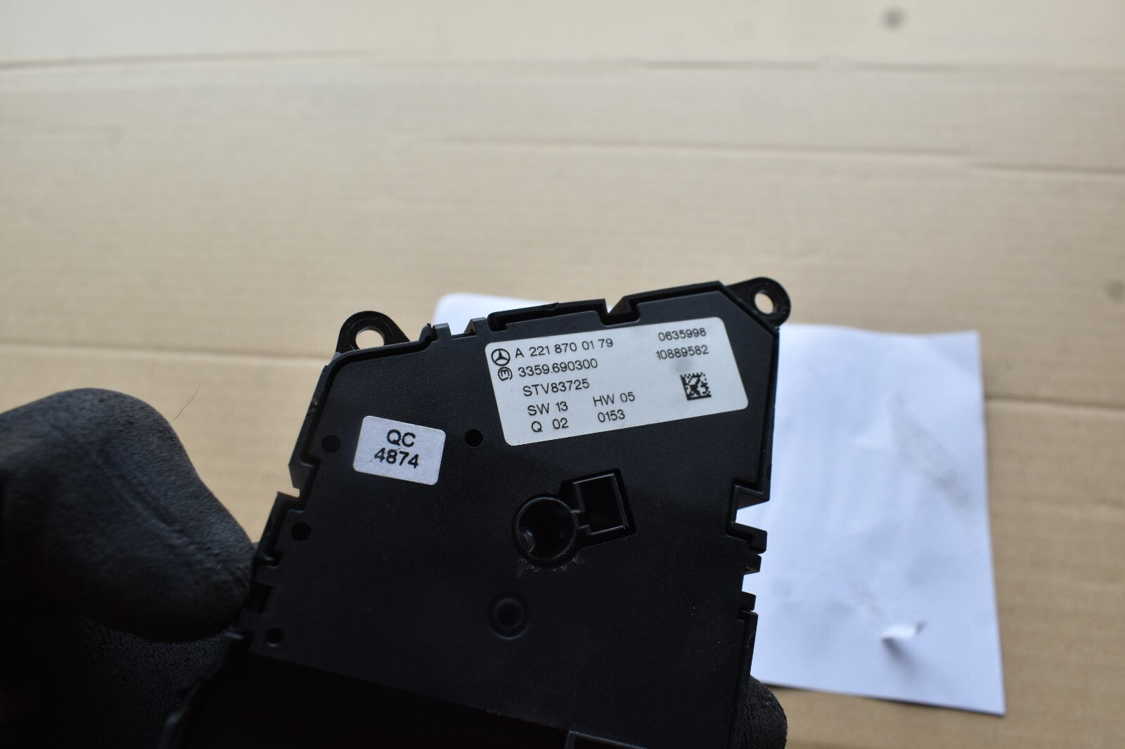 Original Mercedes w221 S Klasse Schalterblock a2218700179 hinten Rechts