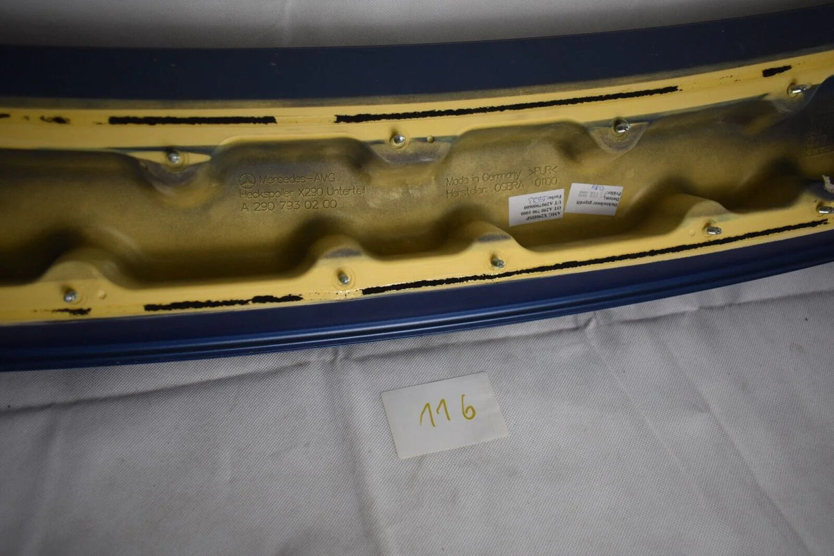 Original Mercedes AMG GT 290 X290 rear Spoiler Unterbau Spektralblau