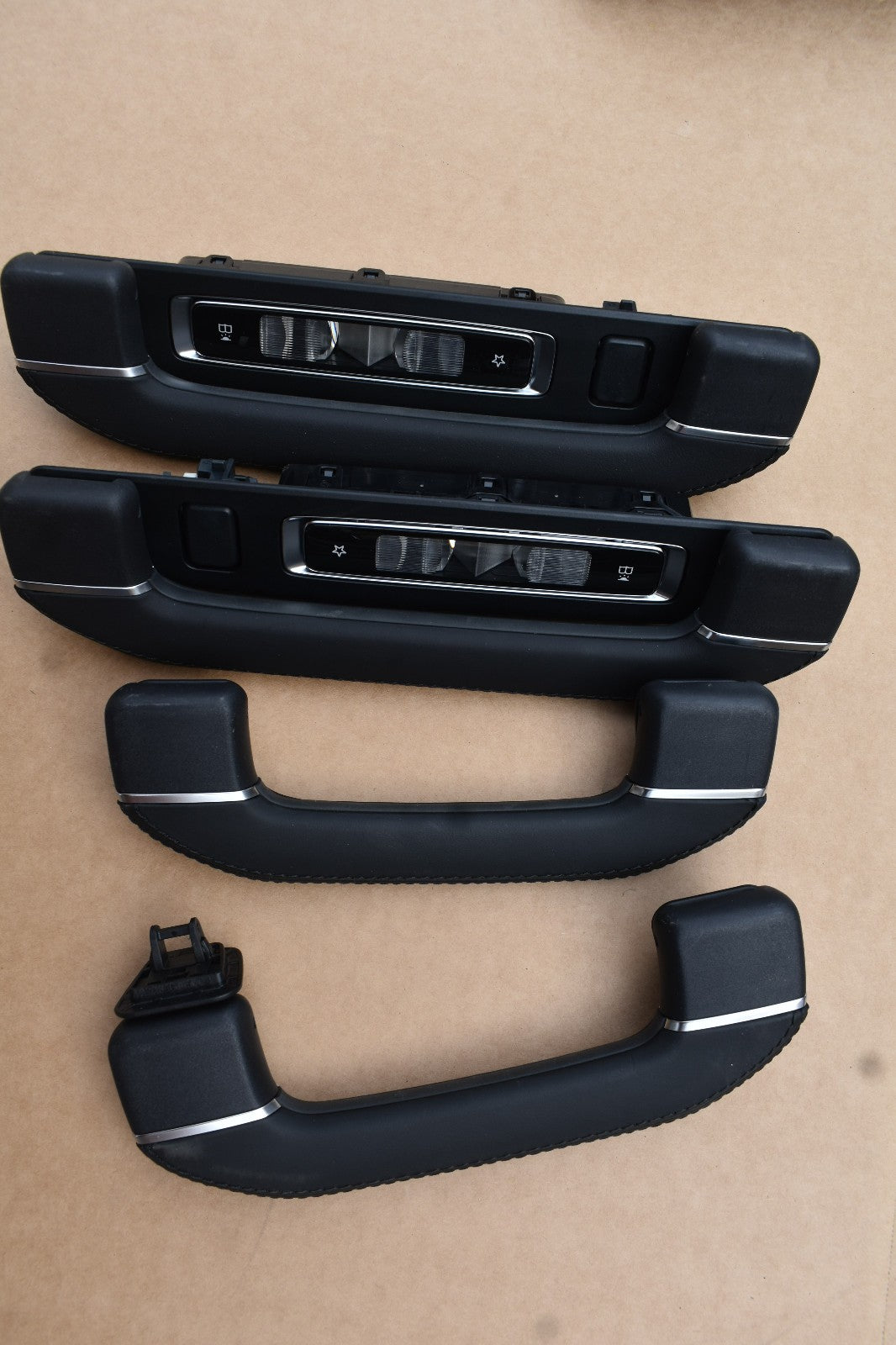 Original Mercedes w223 S Klasse Haltegriffe Leder Griffe schwarz