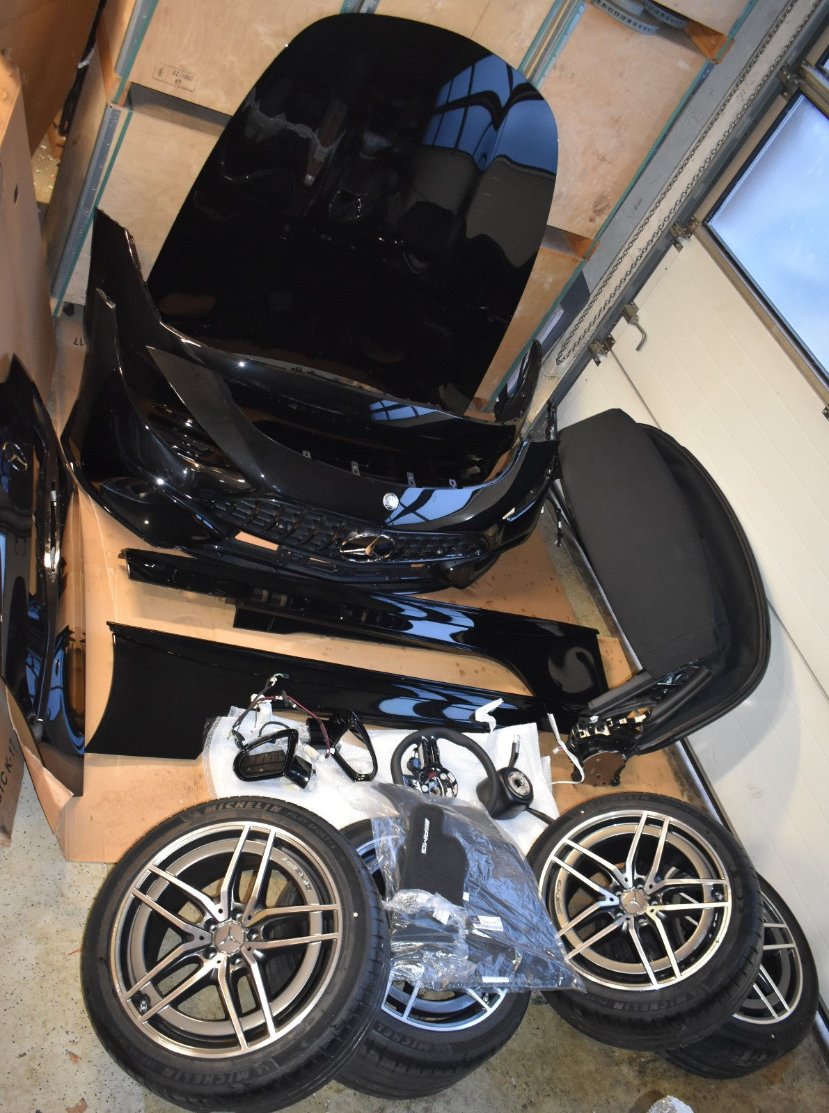Original SL63 AMG Paket Stoßstange Räder Lenkrad Schweller Haube