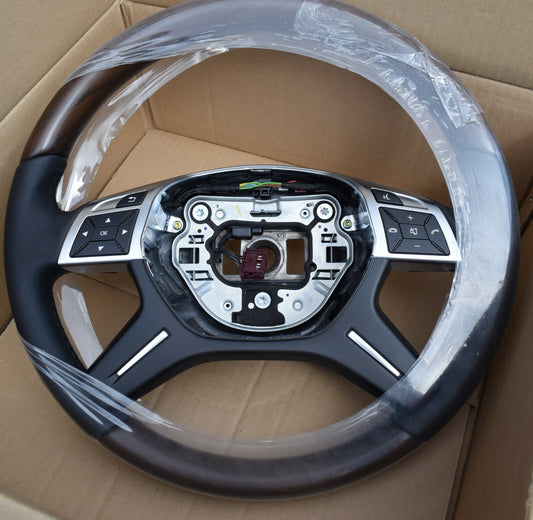 Original Mercedes w166 Holzlenkrad GL ML A1664600118 9E38 schwarz Holz
