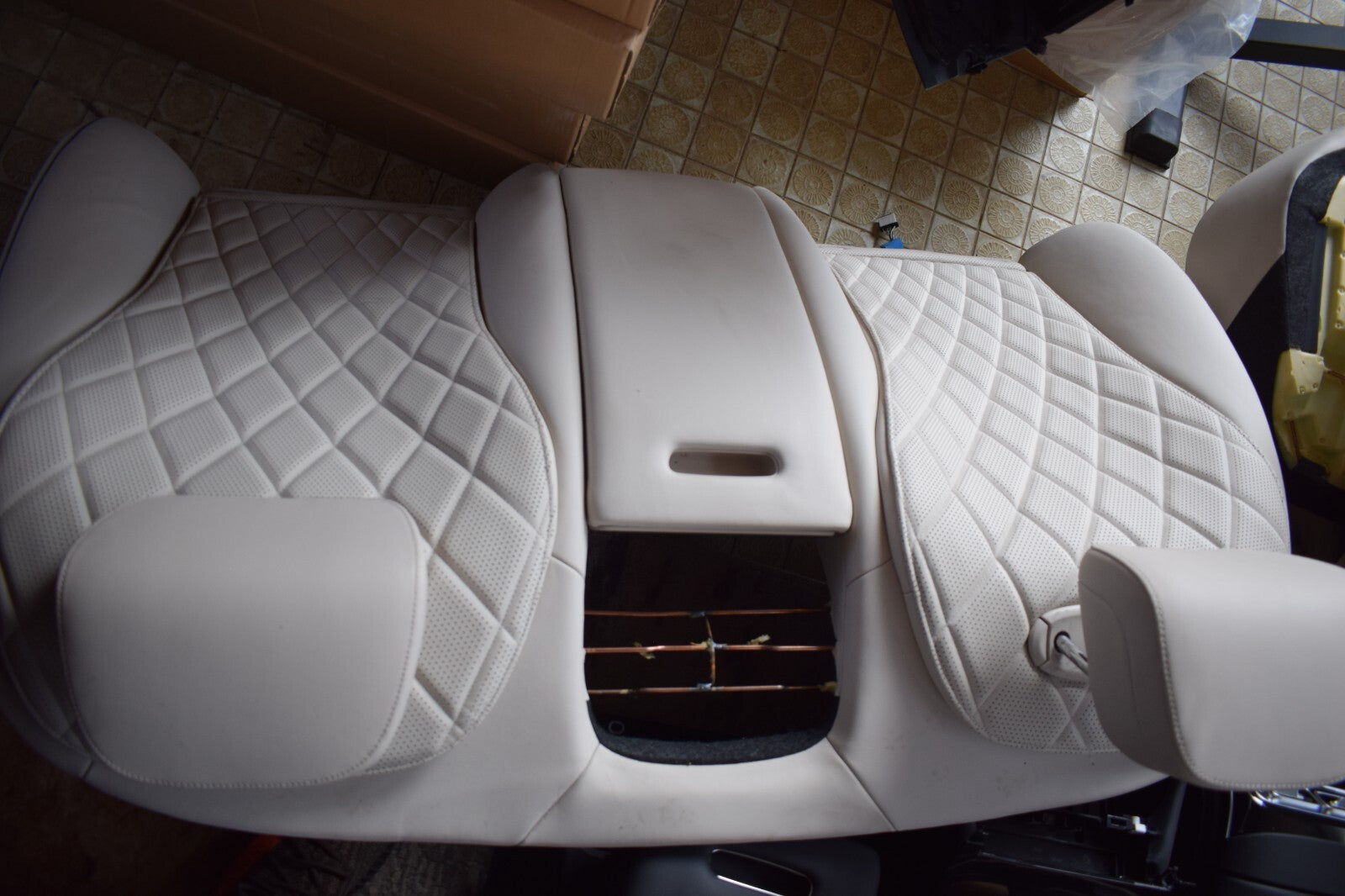 Mercedes w223 S Klasse Sitze vorne hinten Einzelsitze Weiss Innenausstattung