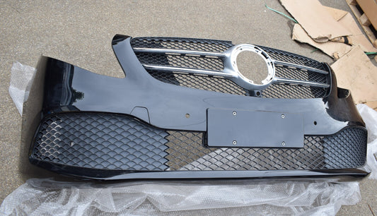 Original Mercedes w447 V Klasse Stoßstange vorne Obsidianschwarz Mopf 1 Grill