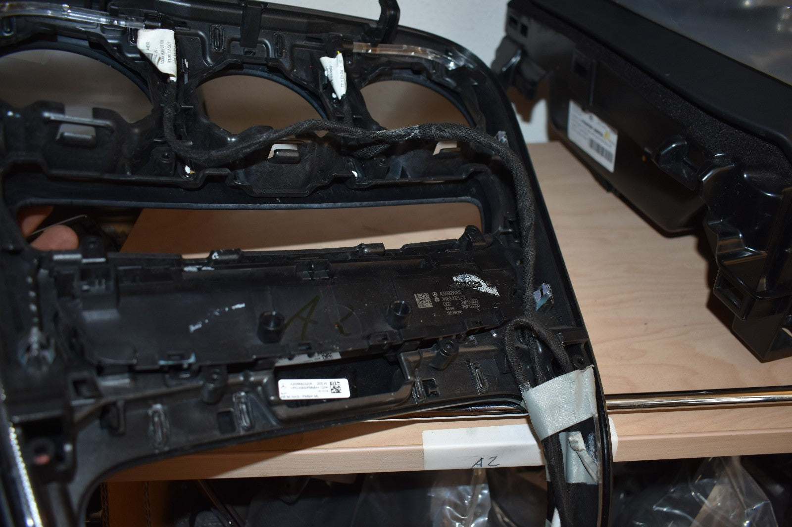 Original Mercedes W205 C Klasse Holz Mittelkonsole schwarz