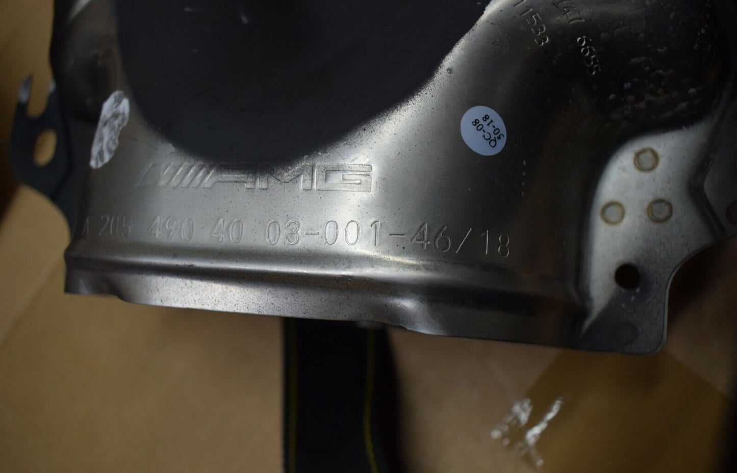 Original Mercedes AMG C Klasse AMG Coupe w205 Auspuffblenden Silber Chrom Blende