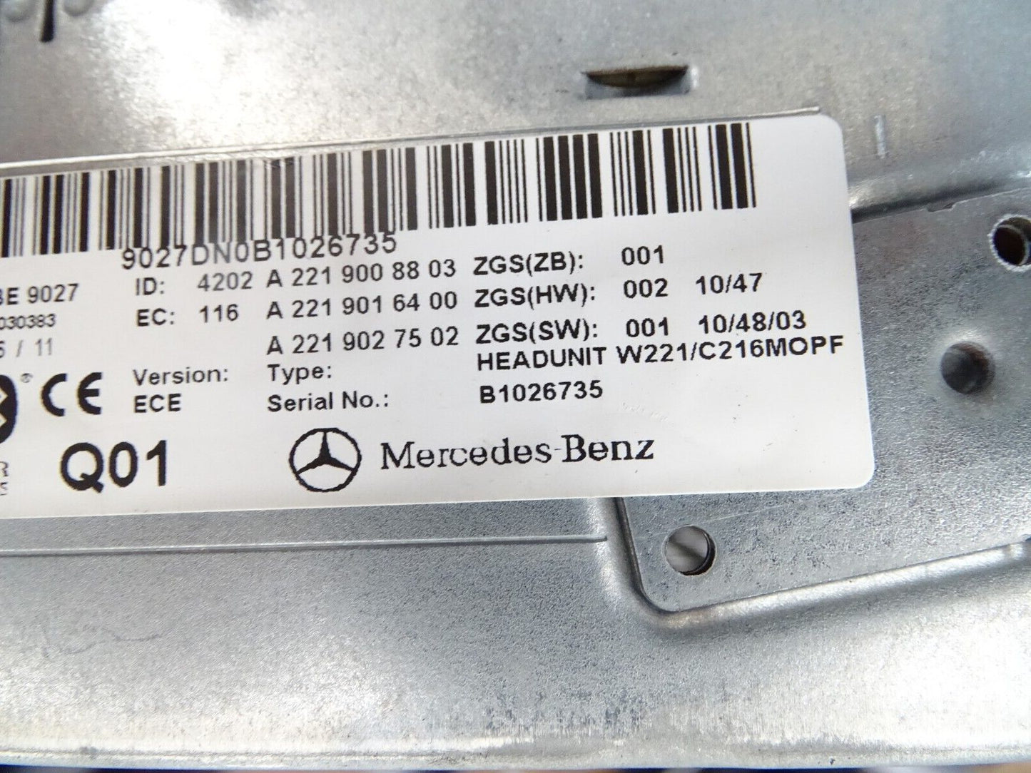 Mercedes W221 Headunit Comand DVD-Wechsler Navi a 2219008803 A 2219016400 s