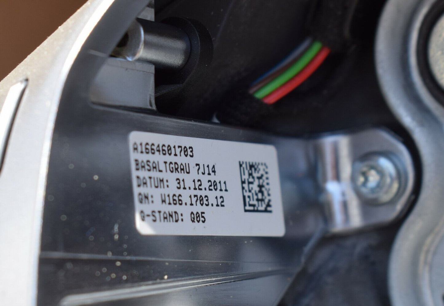 Original Mercedes w166 Holzlenkrad GL ML A1664601703 7J14 Basaltgrau Holz