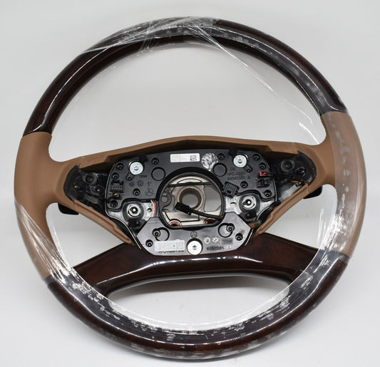 Mercedes Holzlenkrad w216 lenkrad CL S klasse w221 beheizt wheel wood Facelift