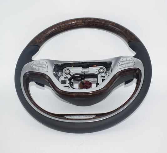 Original Mercedes Holzlenkrad w222 S Klasse Lenkrad Beige a2224605203