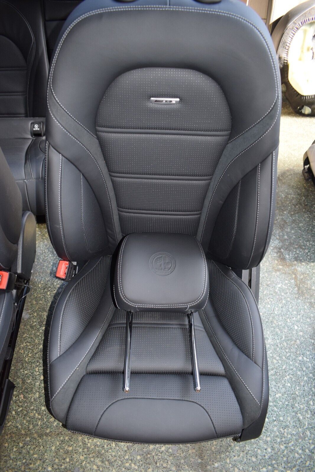 Original Mercedes w205 C Klasse Limousine Sitzgarnitur AMG Schwarz Leder Sitze