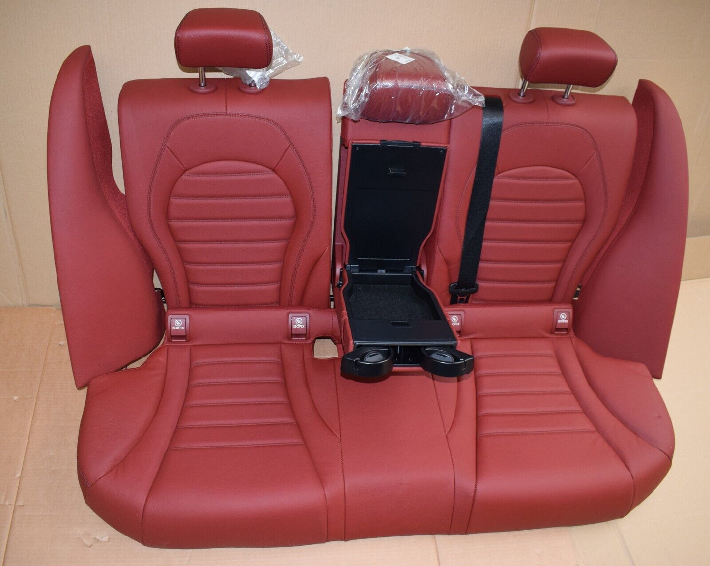 Original Mercedes w205 C Klasse Sitze Innenausstattung rot Ledersitze Limo