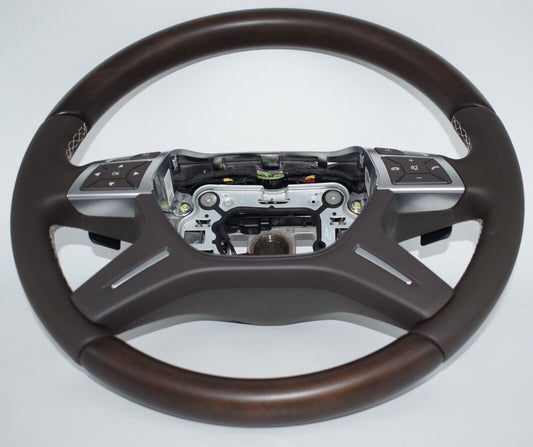 Original Mercedes w166 Holzlenkrad GL ML A1664600118 8P18 Moccabraun dunkel Holz