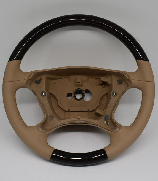 Original Mercedes R230 SL Holzlenkrad Beige Lenkrad Leder