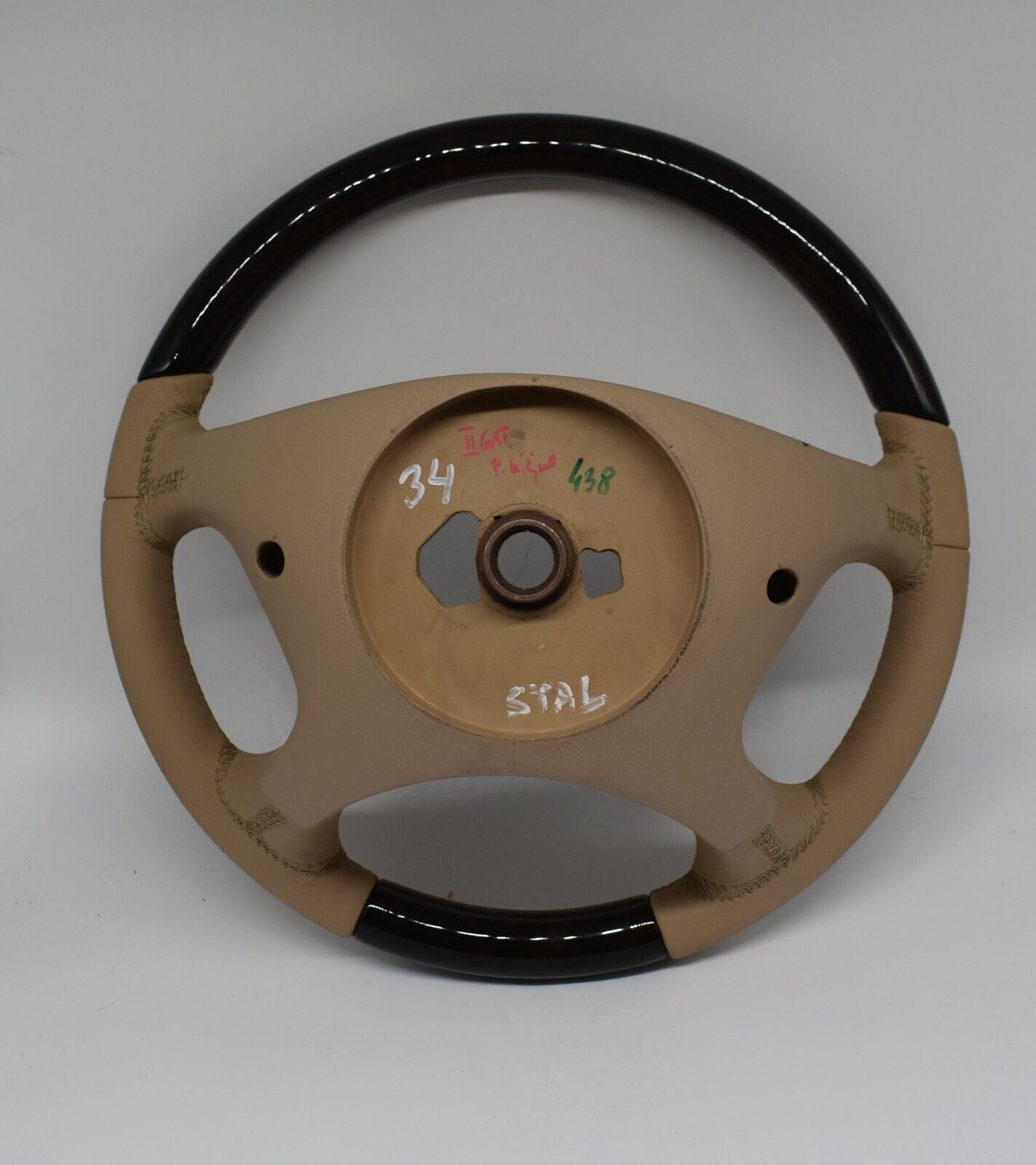 Original Mercedes R230 SL Holzlenkrad Beige Lenkrad Leder