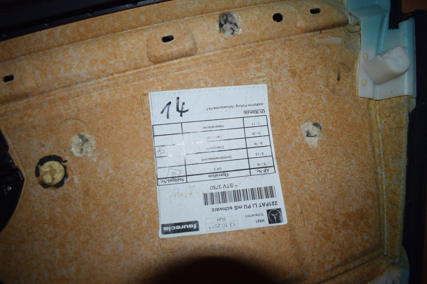 Original Mercedes S Klasse w221 Türverkleidung Türpappe vorne links