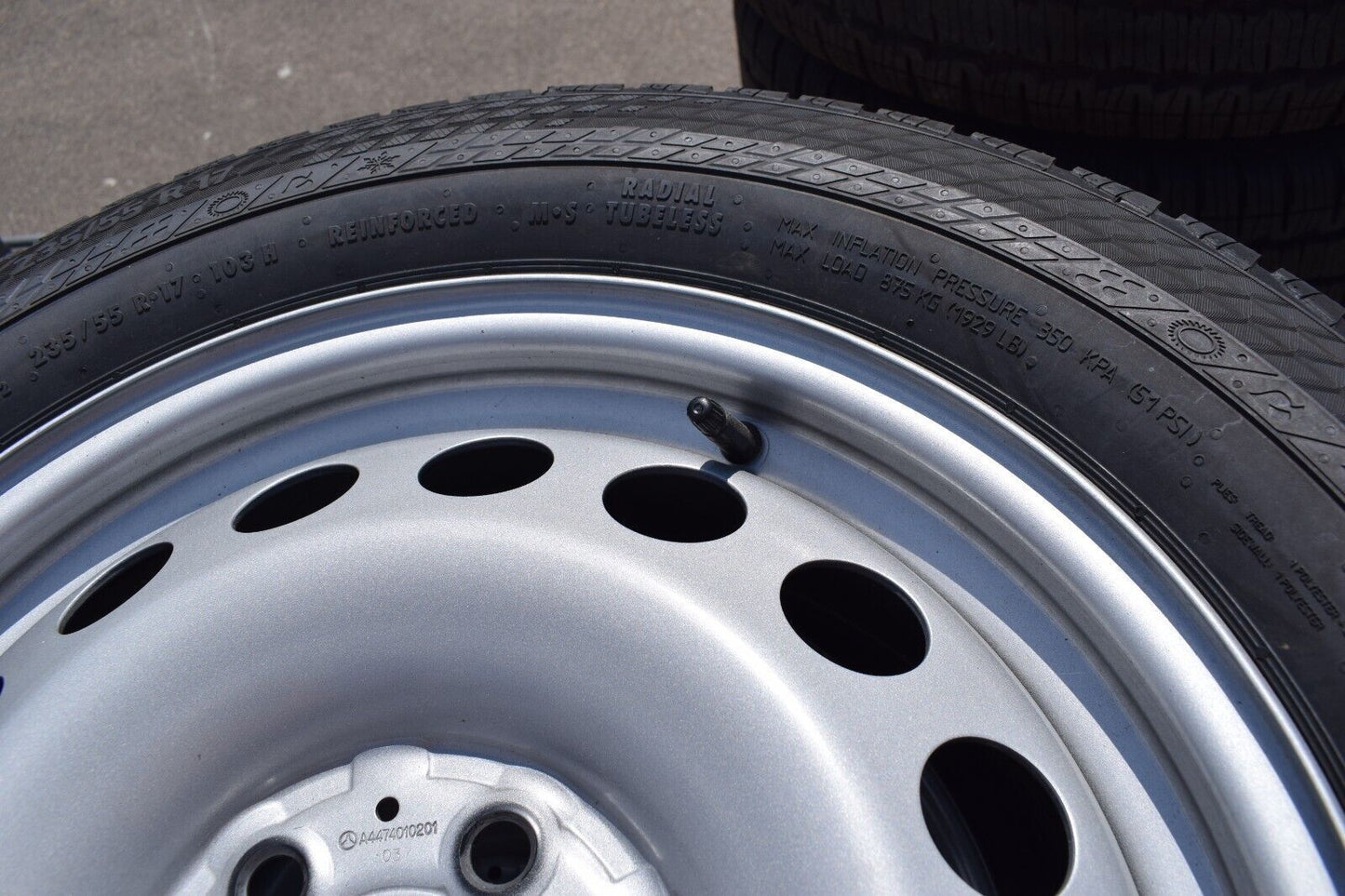 Mercedes w447 allwetterreifen schneeflockensymbol 235 55 17 v klasse vito mixto