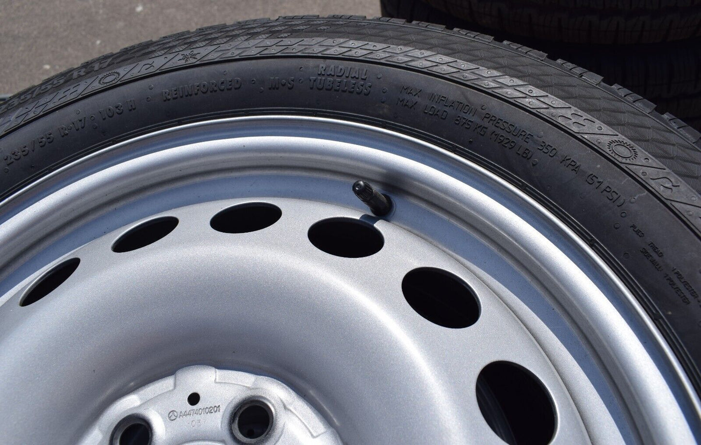 Mercedes w447 allwetterreifen schneeflockensymbol 235 55 17 v klasse vito mixto