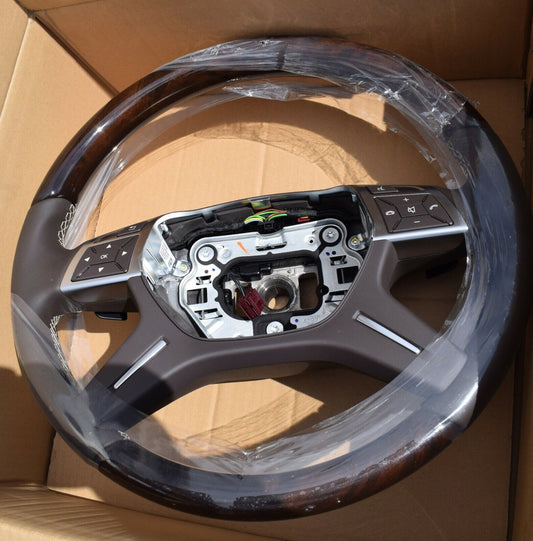 Original Mercedes w166 Holzlenkrad GL ML A1664609203 8P18 Moccabraun Holz