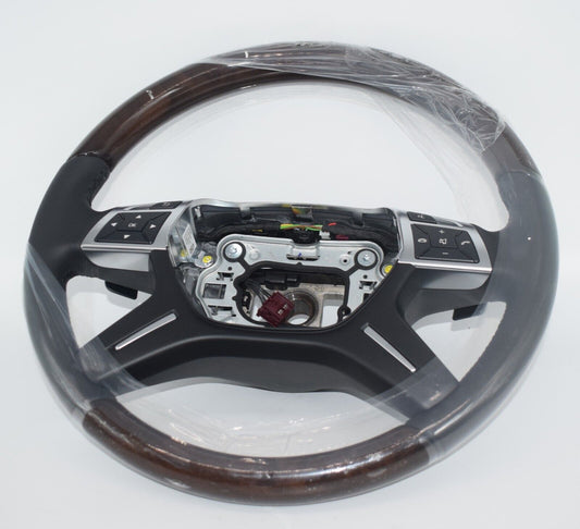 Original Mercedes w166 Holzlenkrad GL ML A1664609403 schwarz Holz Kratze
