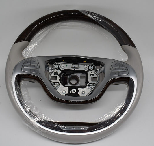 Original Mercedes w222 S Klasse Holzlenkrad Graige A2224605003 Wurzelnuss