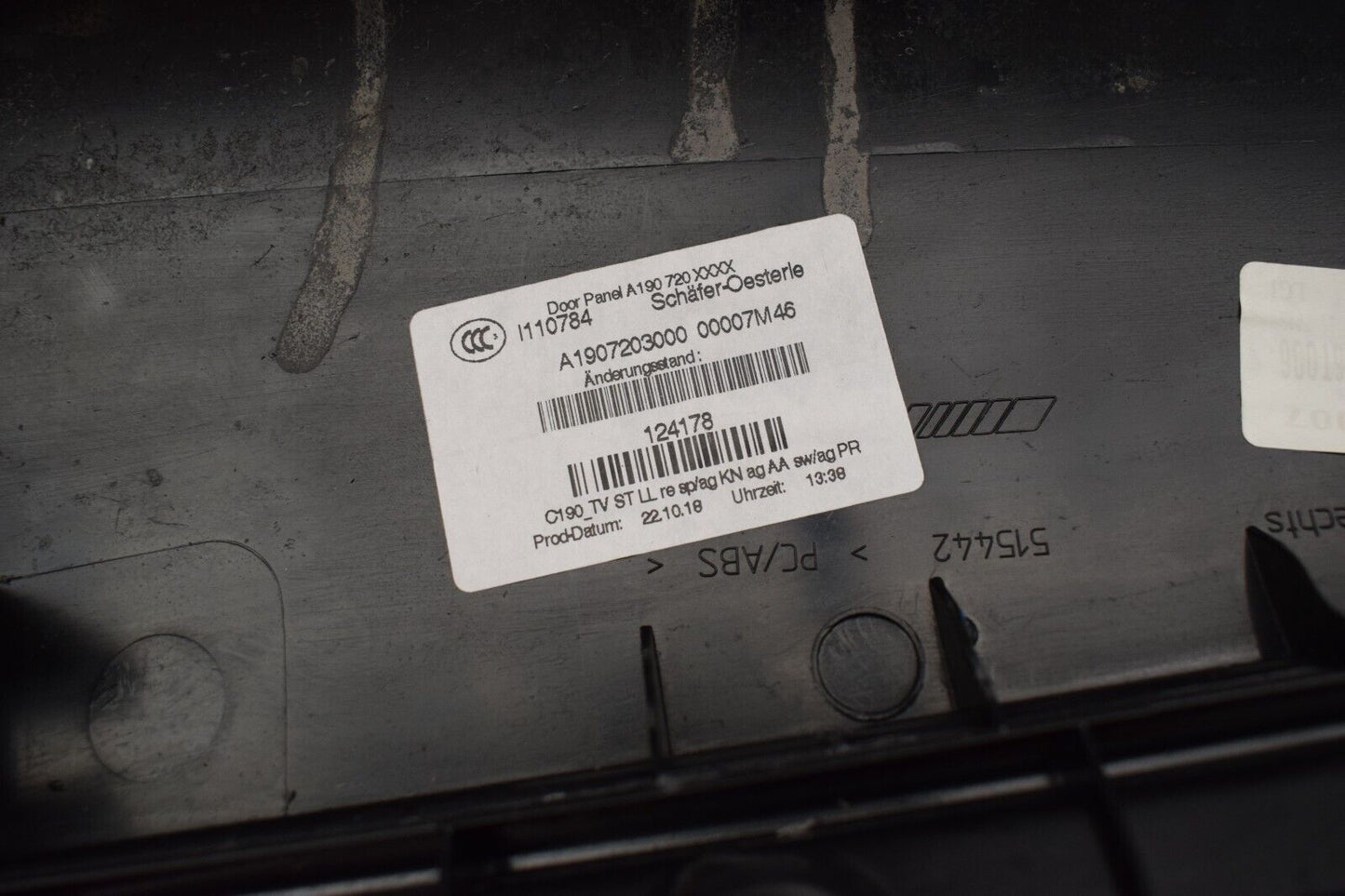 Original Mercedes AMG GT C190 Türverkleidung Paar rechts links Leder Grau