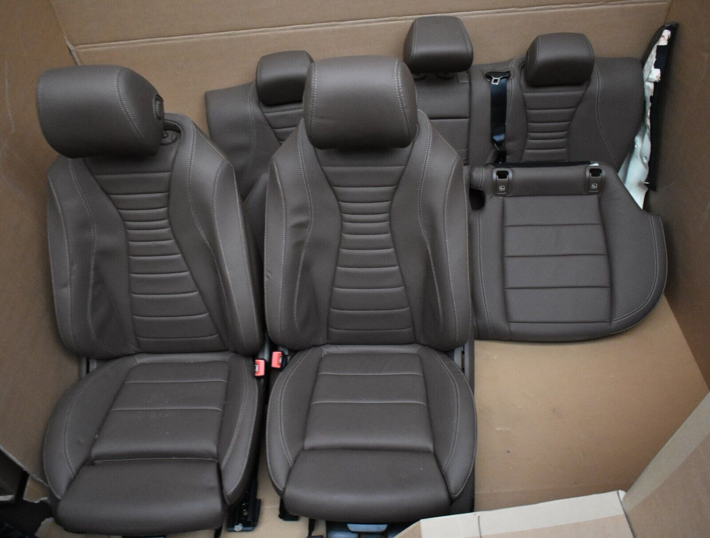 Mercedes w213 E Klasse Leder Sitz Innenausstattung braun Sitzgarnitur