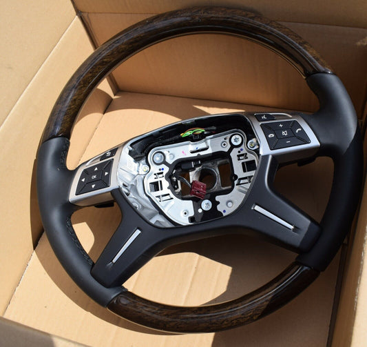 Original Mercedes w166 Holzlenkrad GL ML A1664609903 9E38 schwarz Holz
