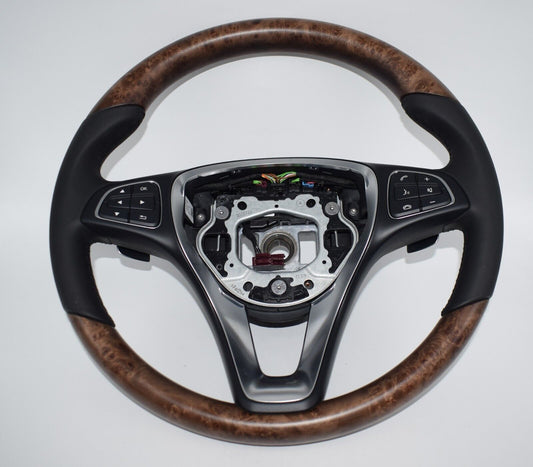 Original Mercedes Holzlenkrad w218 CLS Holzlenkrad a0004609803 Pappel hell schwa