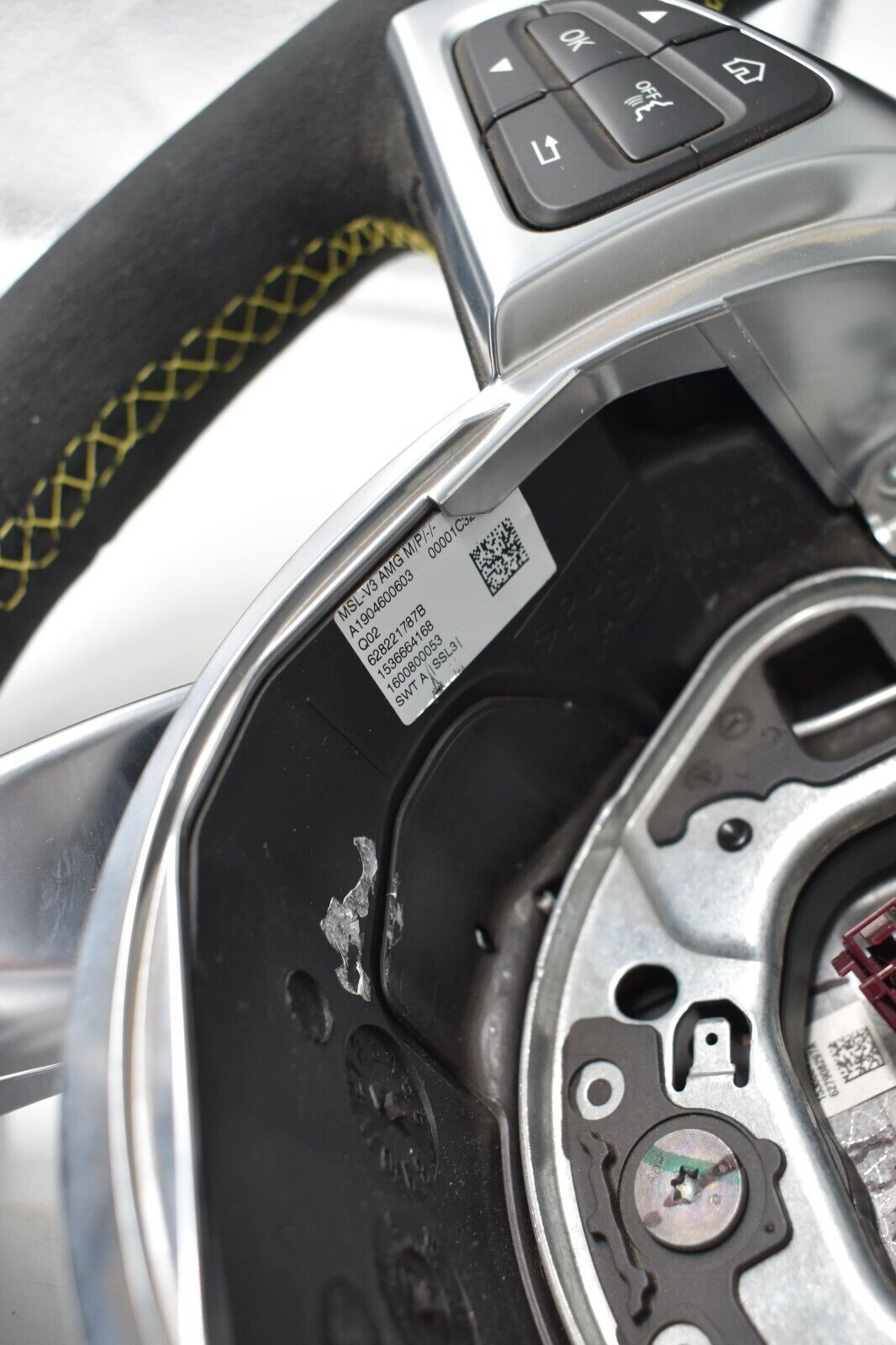 Original Mercedes AMG Lenkrad GT C190 Alcantara A1904600603 Gelbe Naht