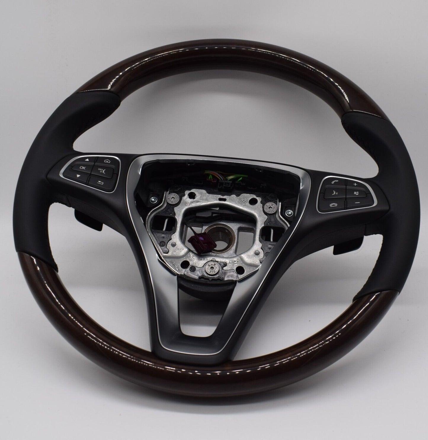 Original Mercedes w205 C Klasse Holzlenkrad Wurzelnuss a0004605300