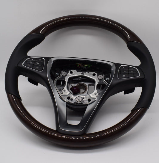 Original Mercedes w205 C Klasse Holzlenkrad Wurzelnuss a0004605300