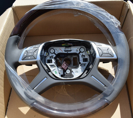 Original Mercedes w166 Holzlenkrad GL ML A1664609403 7J14 basaltgrau Holz