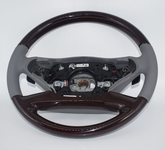 Original Mercedes w221 Facelift Holzlenkrad a2214609203 Basaltgrau Wurzelnuss CL