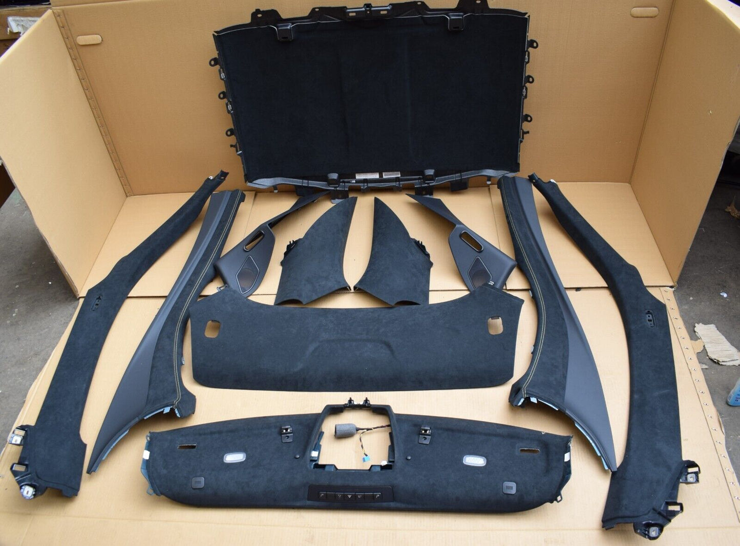 Original Mercedes c190 GT Alcantara Himmel Verkleidung A Säule Sonnenblende