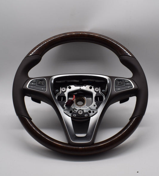 Original Mercedes w213 E Klasse Holzlenkrad Lederlenkrad A0014604403 Braun