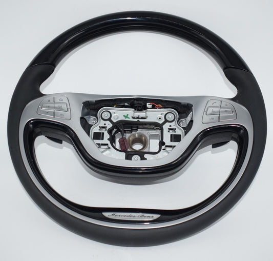 Original Mercedes Holzlenkrad w222 S Klasse Spurassistent schwarz a2224609103