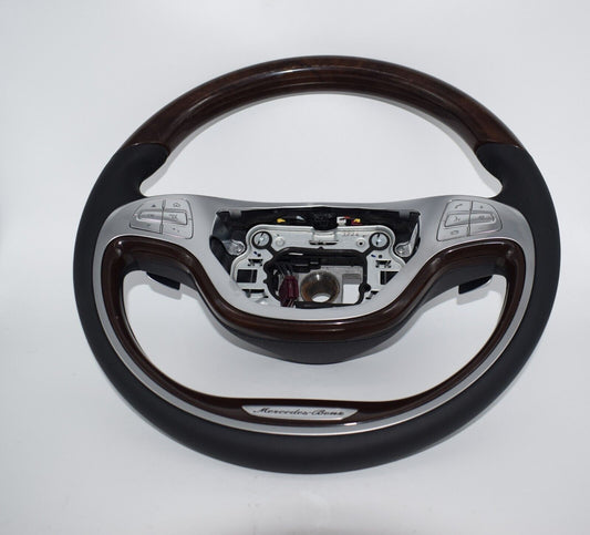 Original Mercedes Holzlenkrad w222 S Klasse Spurassistent schwarz a0024601403