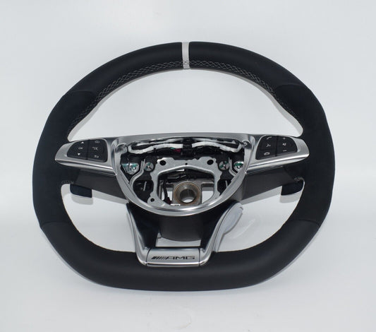 Original Mercedes w205 ww253 AMG Lenkrad Alcantara weiß Sportlenkrad a2054602703