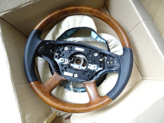 Mercedes CL klasse W216 designo AMG lenkrad holzlenkrad cl55 cl63 a 2214602103