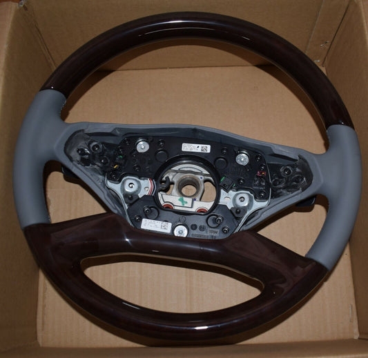 Original Mercedes w221 S Klasse w216 Facelift Holzlenkrad Wurzelnuss basaltgrau