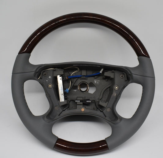 Original Mercedes R230 SL Holzlenkrad a2304601203 7F07 heizbar Alpacagrau