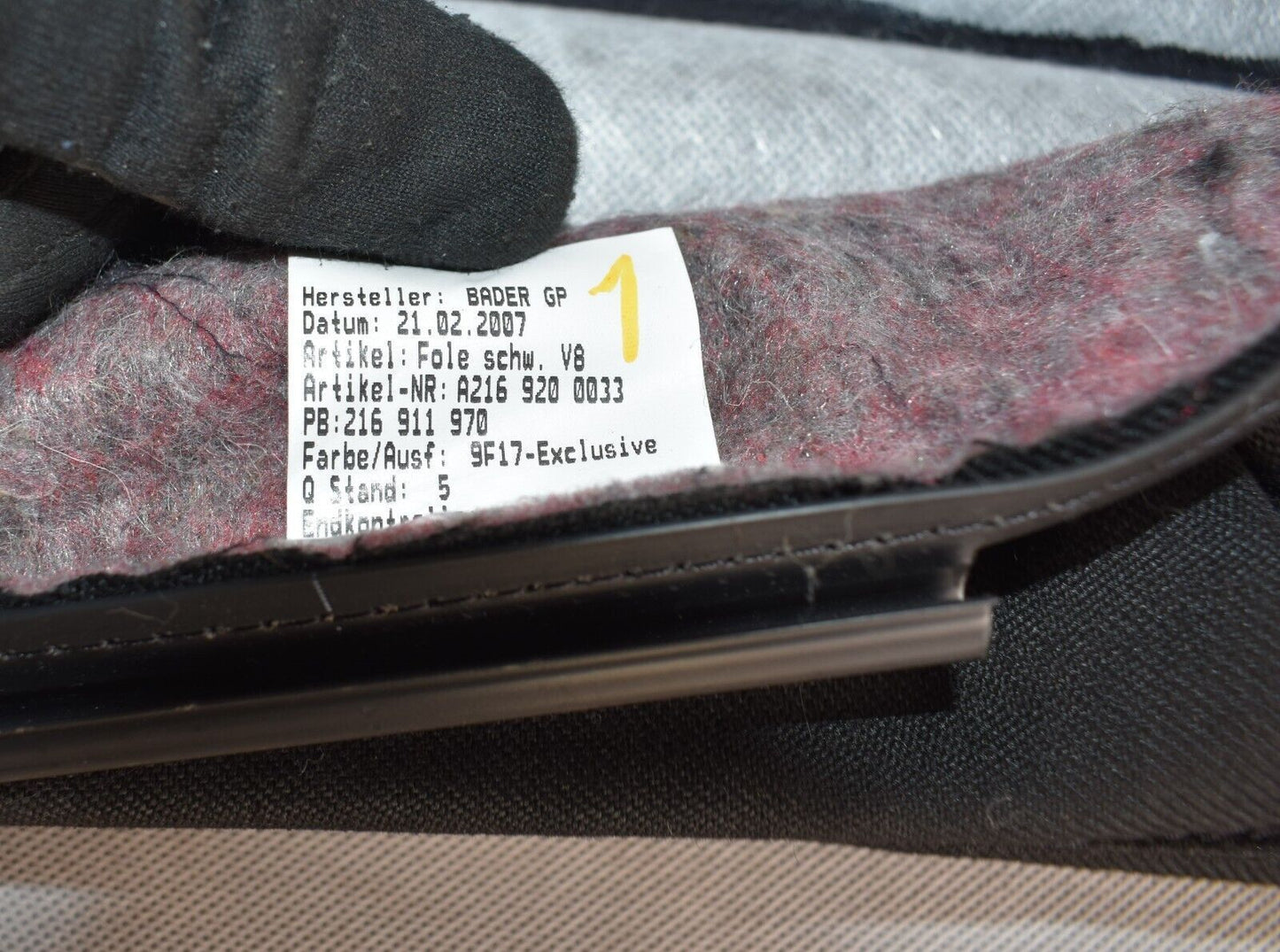 Original Mercedes CL 63 AMG Sitzbezug Leder Exklusive hinten lehne Rücksitzbank