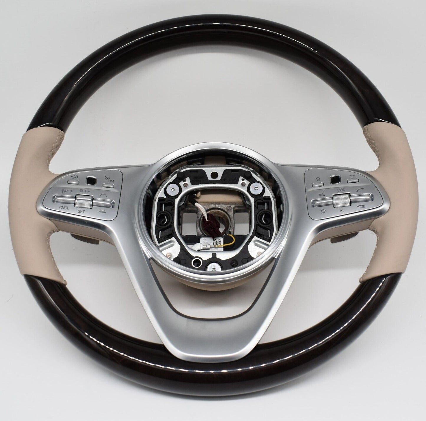 Original Mercedes w222 Lederlenkrad S Klasse A0004603104 Holzlenkrad Seidenbeige