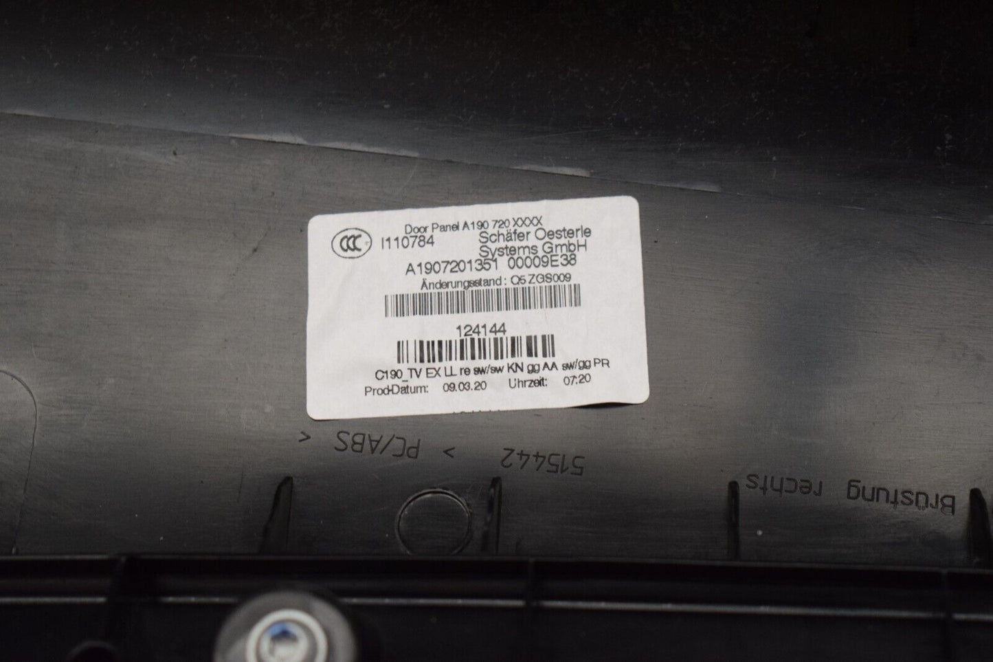 Original Mercedes AMG GT C190 Türverkleidung Paar rechts links Leder schwarz