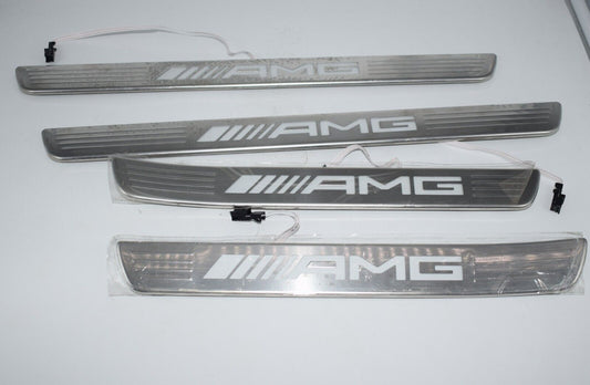 Original Mercedes w167 GLE Einstiegsleisten AMG Beleuchtet vorne hinten Satz