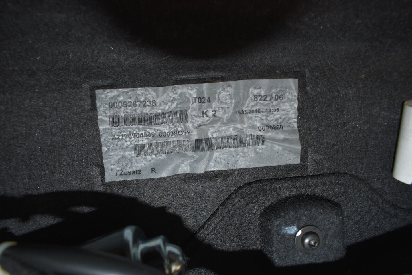 Original Mercedes C217 S Coupe Hutablage schwarz Heckrollo