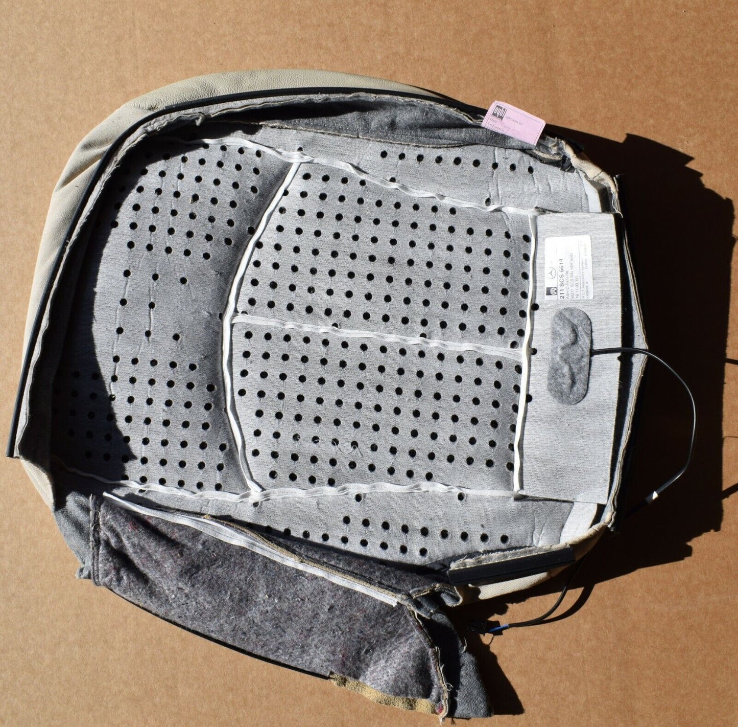 Original Mercedes E klasse w211 Sitzbezug mit Sitzheizung Kiesel Beifahrer unten