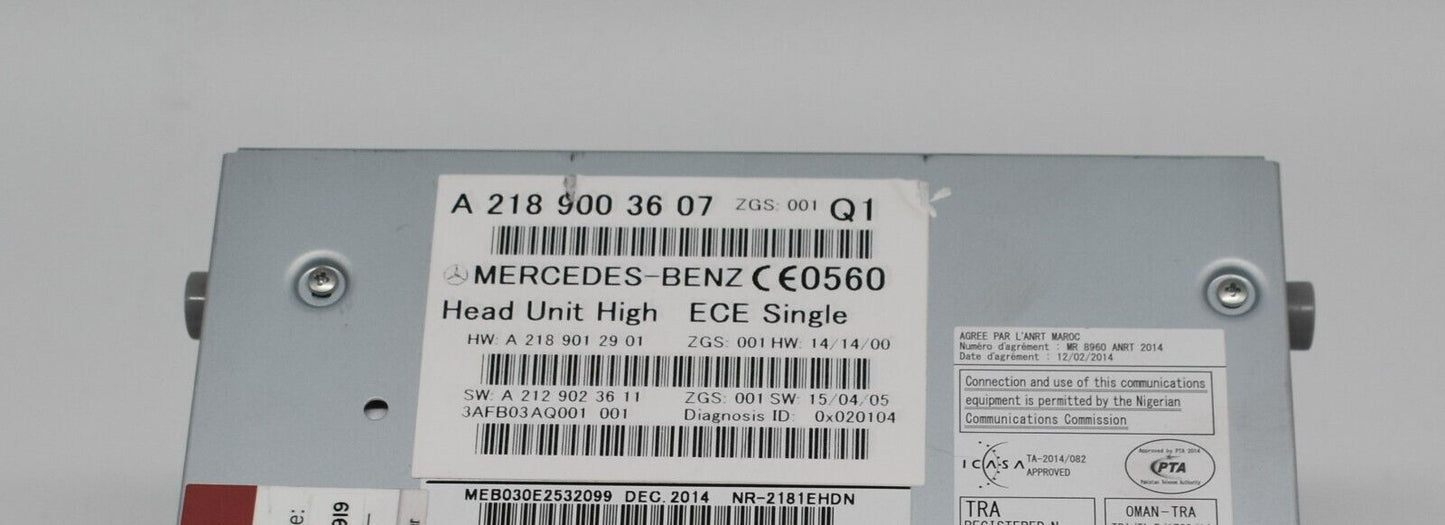 Original Mercedes w218 CLS Radio Command a2189003607 Steuergerät mit Code