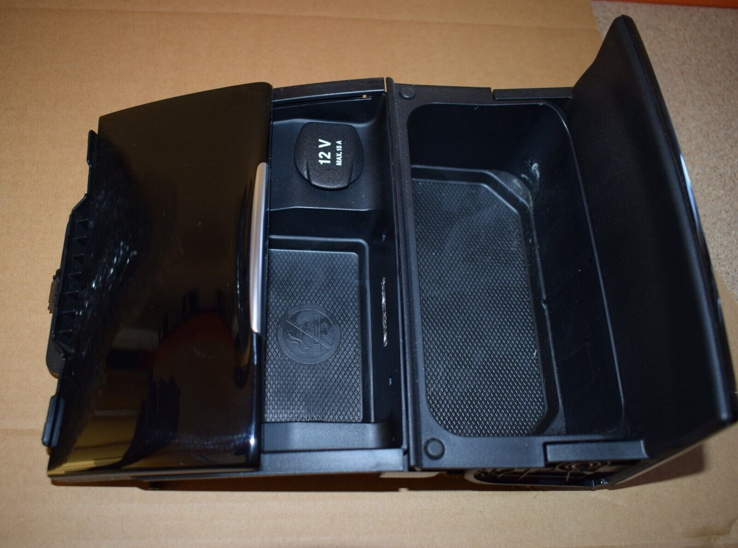 Original Mercedes w218 CLS Ablagefach für Mittelkonsole mit Holz schwarz