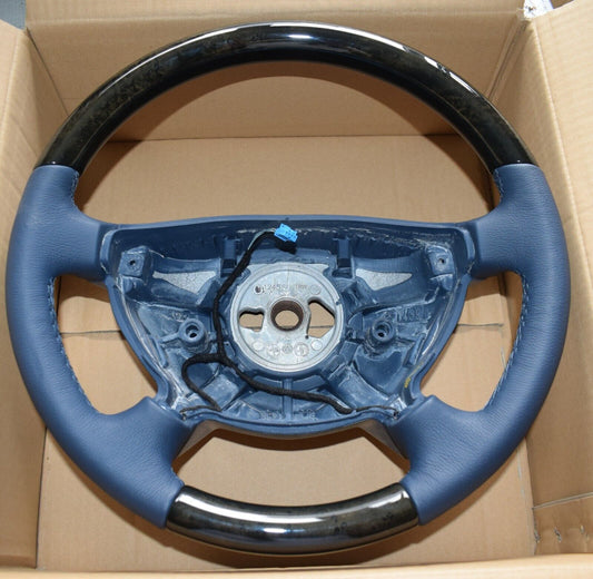 Original Mercedes E Klasse Holzlenkrad w211 NEU Lenkrad pazifikblau beheizt